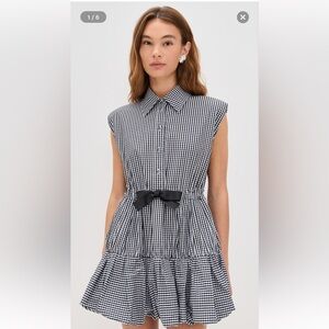 Sea Neci Gingham T-Shirt Bubble Mini Dress